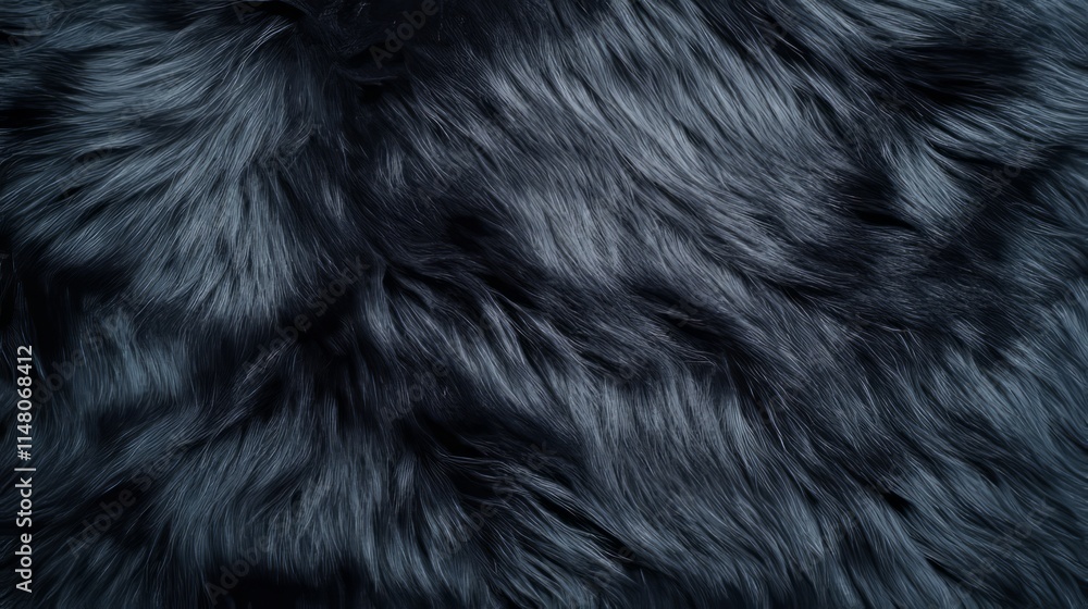 Deep Blue Faux Fur Texture Background Image (1)