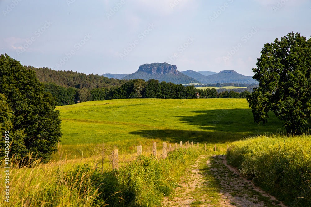 Obraz premium Landscfatsbilder aus dem Elbsandsteingebirge Landschaftspanorama