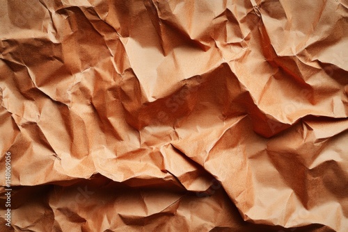 Wallpaper Mural Crumpled Brown Paper Texture Background Ideal for Creative Projects, Textures, Backgrounds, Crafts, and Visual Designs in Various Applications Torontodigital.ca