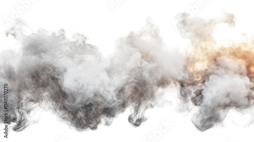 PNG smoke on white white background.