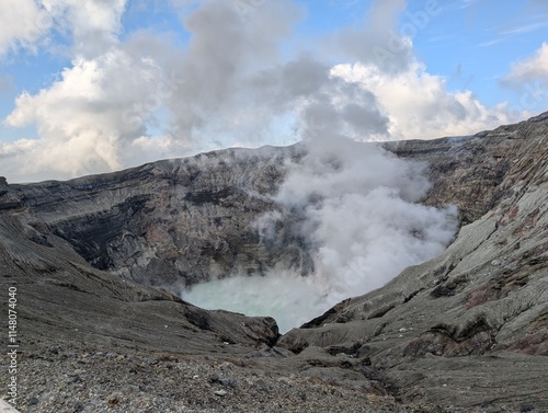 mount aso crater 