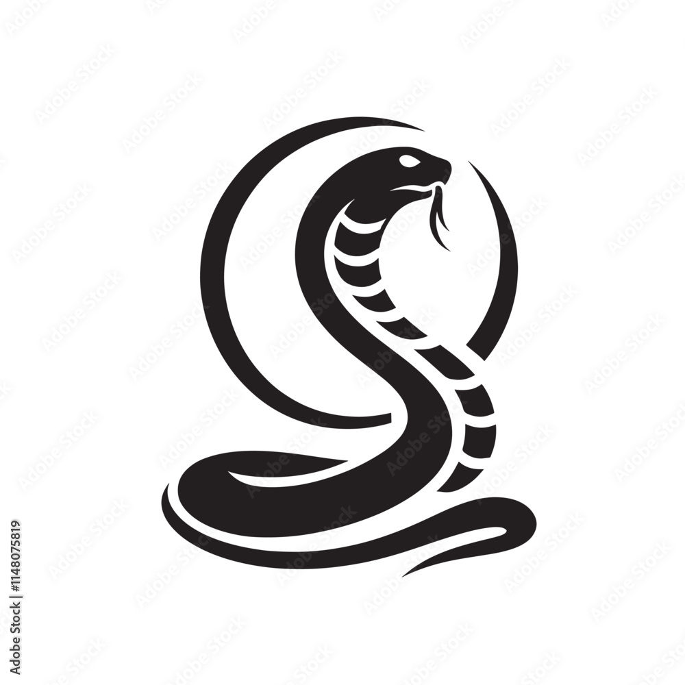 Fototapeta premium Cobra design, black and white.