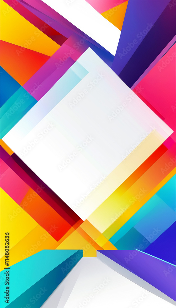 Colorful geometric design with vibrant shapes and dynamic angles Colorful geometric design with vibrant shapes and dynamic angles