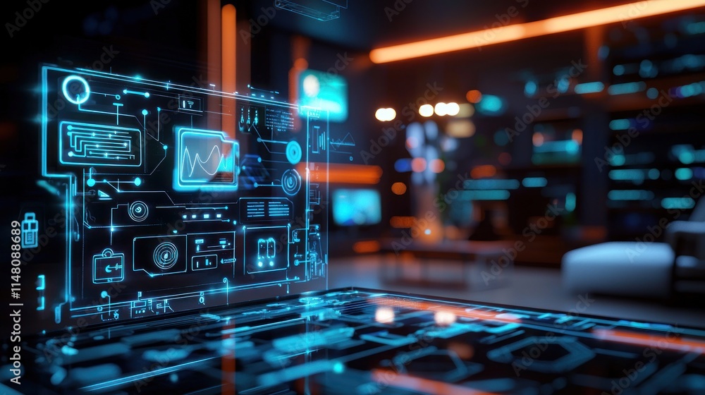 Futuristic Smart Home Interface: A Glimpse into the Digital Home of Tomorrow Futuristic Smart Home Interface: A Glimpse into the Digital Home of Tomorrow