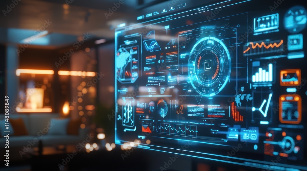 Futuristic Smart Home Interface: A Glimpse into the Future of Technology Futuristic Smart Home Interface: A Glimpse into the Future of Technology