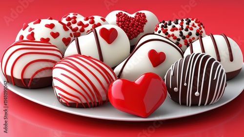 Delicious Heart-Shaped Chocolates and Treats for Romantic Celebrations and Special Occasions