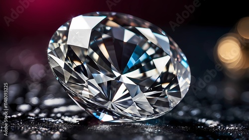 shiny crystal on abstract backgrounnd, luxury jewelry stonne on luxury background, luxury diamond, shining diamond photo