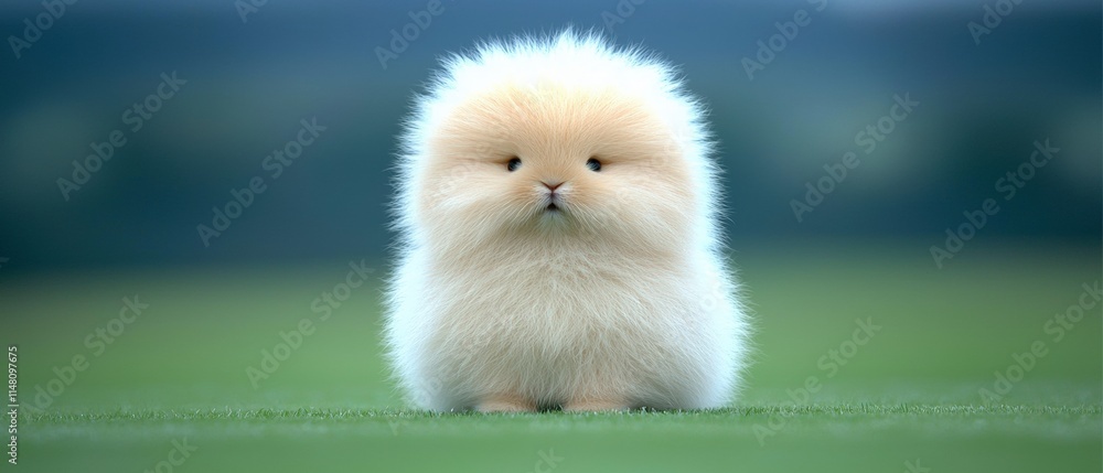 Adorable Fluffy Bunny Rabbit on Green Grass Spring Sunlight Adorable Fluffy Bunny Rabbit on Green Grass Spring Sunlight