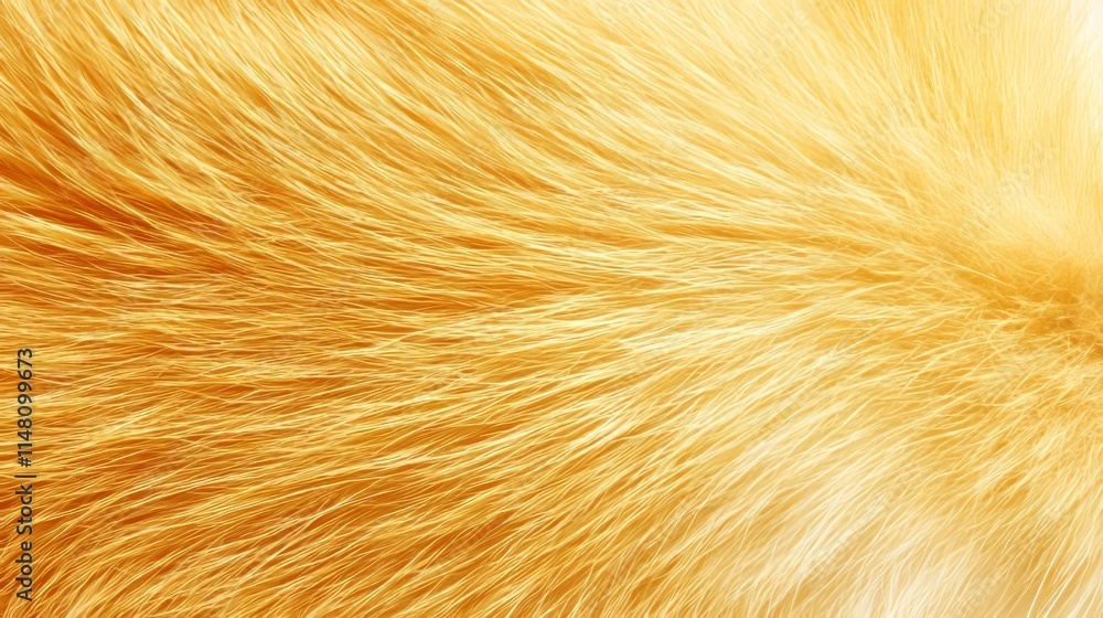 Fototapeta premium Golden Fur Texture Soft, Smooth, and Luxurious Animal Hair