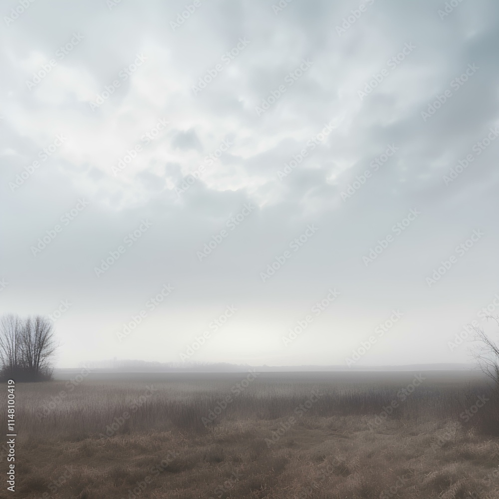 misty morning in the field