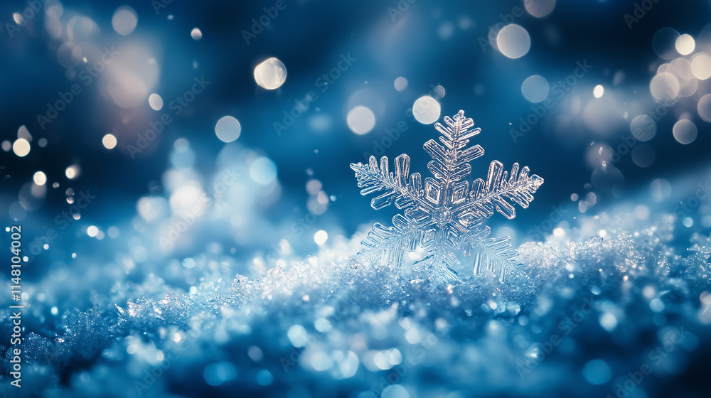 Abstract snowflakes. Abstract winter background. bokeh effect
Abstract snowflakes. Abstract winter background. bokeh effect
