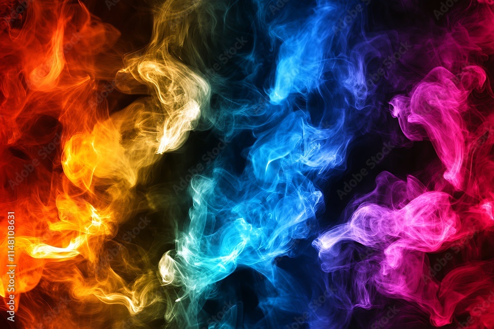 Fototapeta premium Abstract Light Background with 3D Smooth Color Waves
