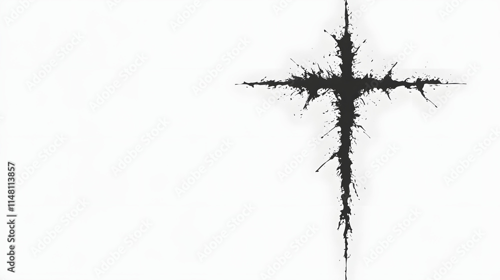 Black and white vector cross on a white background, symbolizing simplicity and contrast, perfect for religious or abstract design themes, conveying a bold and clean visual impact.
Black and white vector cross on a white background, symbolizing simplicity and contrast, perfect for religious or abstract design themes, conveying a bold and clean visual impact.