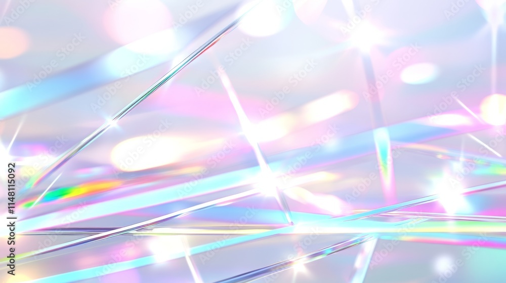 Iridescent Glass Prism Light Reflections Abstract Art Iridescent Glass Prism Light Reflections Abstract Art