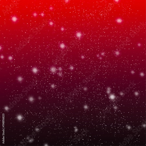 Red to Black Gradient Starfield with Bright Stars.