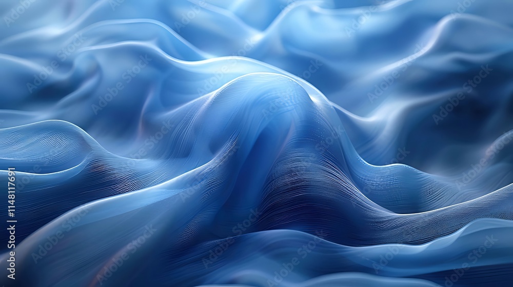 Abstract blue fabric waves, soft texture, flowing folds, elegant background. Abstract blue fabric waves, soft texture, flowing folds, elegant background.