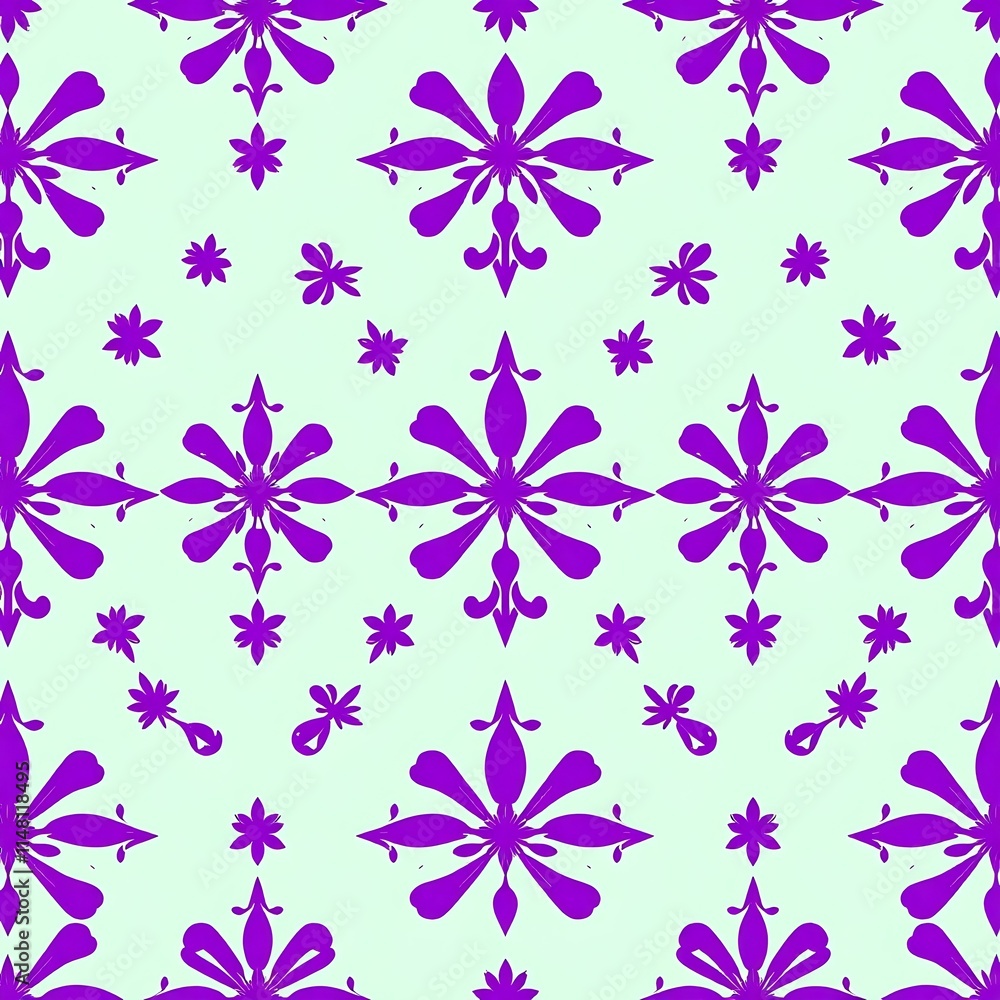 Purple Floral Damask Pattern Purple Floral Damask Pattern