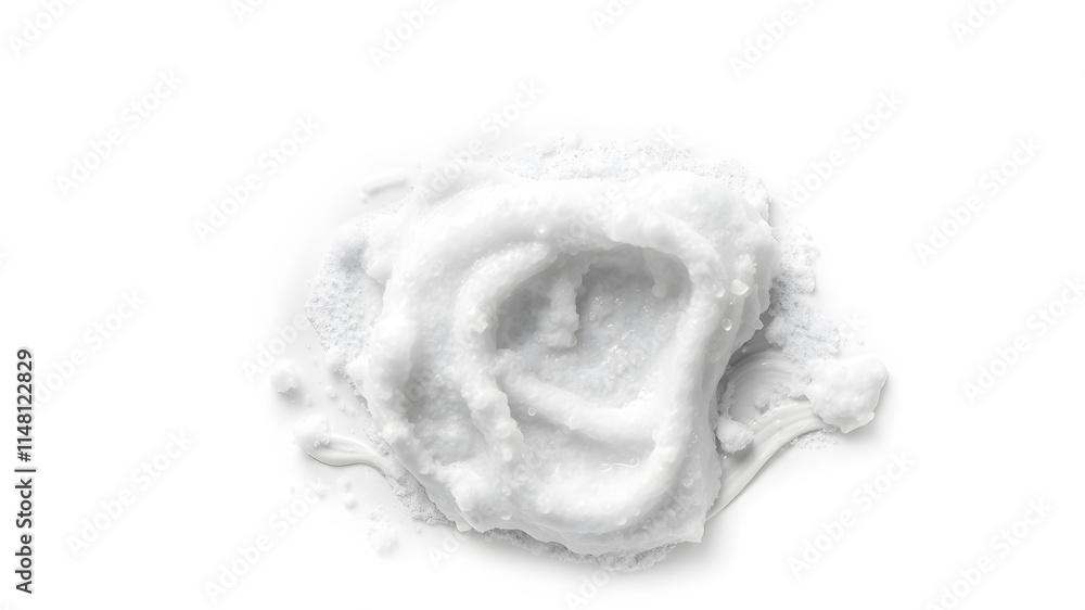 Foam or shampoo foam or shampoo surface isolated with clipping path in the background. Generative AI Foam or shampoo foam or shampoo surface isolated with clipping path in the background. Generative AI
