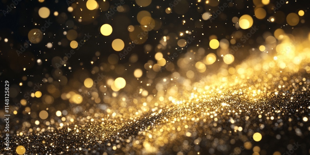Glittering diagonal gold sparkles shine brilliantly against a dark backdrop, creating a dazzling display of shimmering light and glamour. Glittering diagonal gold sparkles shine brilliantly against a dark backdrop, creating a dazzling display of shimmering light and glamour.