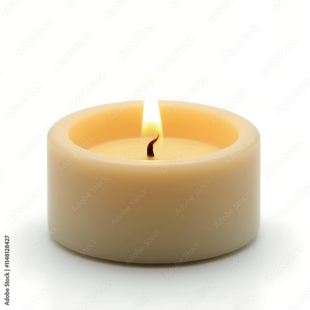 small candles lit with calm flame isolated black background small candles lit with calm flame isolated black background