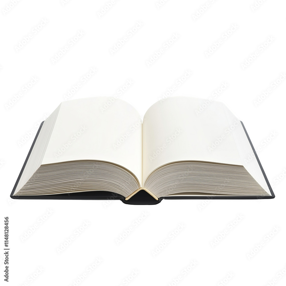 Realistic open book with blank pages on white background Realistic open book with blank pages on white background