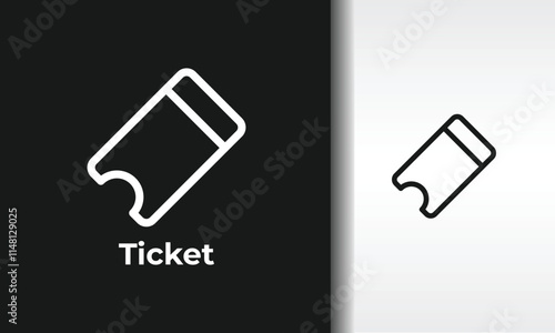Ticket Vector, Icon Or Logo Sign Isolated Symbol Illustration