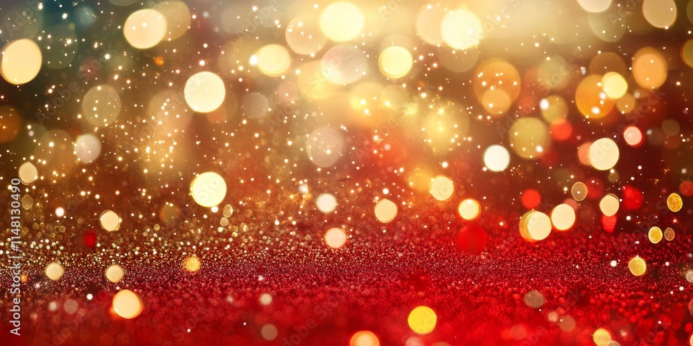 A festive backdrop featuring sparkling bokeh lights in shades of gold and red, creating a joyful and celebratory atmosphere with vibrant colors. A festive backdrop featuring sparkling bokeh lights in shades of gold and red, creating a joyful and celebratory atmosphere with vibrant colors.