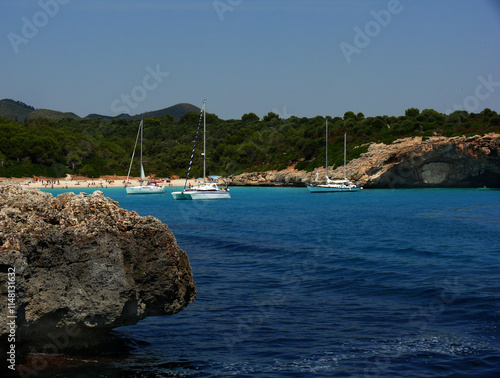 Bucht mit Segelbooten auf Mallorca photo