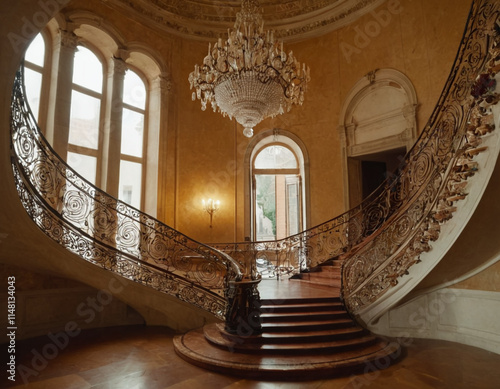 staircase in the church