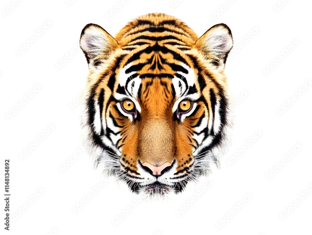 Fototapeta premium tiger isolated on white background