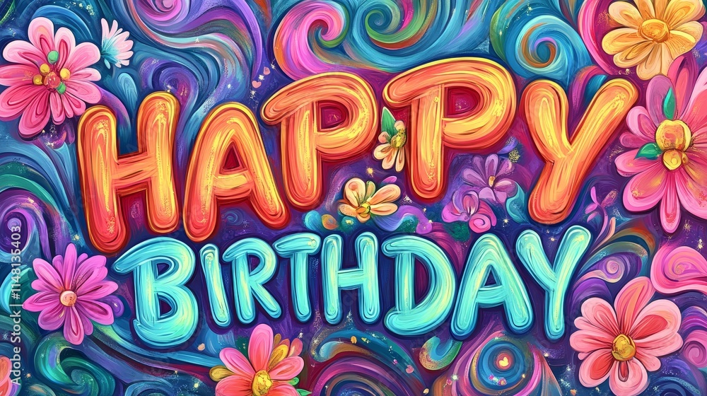 Obraz premium Happy Birthday banner 