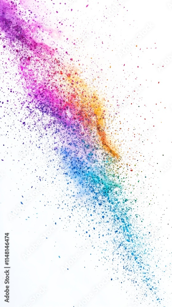 A stunning display of colorful powder splashes on a white background, forming a dynamic and artistic abstract pattern. A stunning display of colorful powder splashes on a white background, forming a dynamic and artistic abstract pattern.