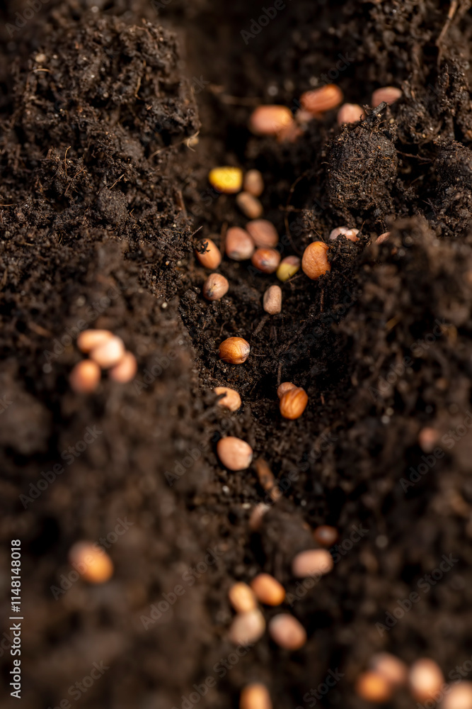 seeds of the same radish variety sown in fertile soil seeds of the same radish variety sown in fertile soil