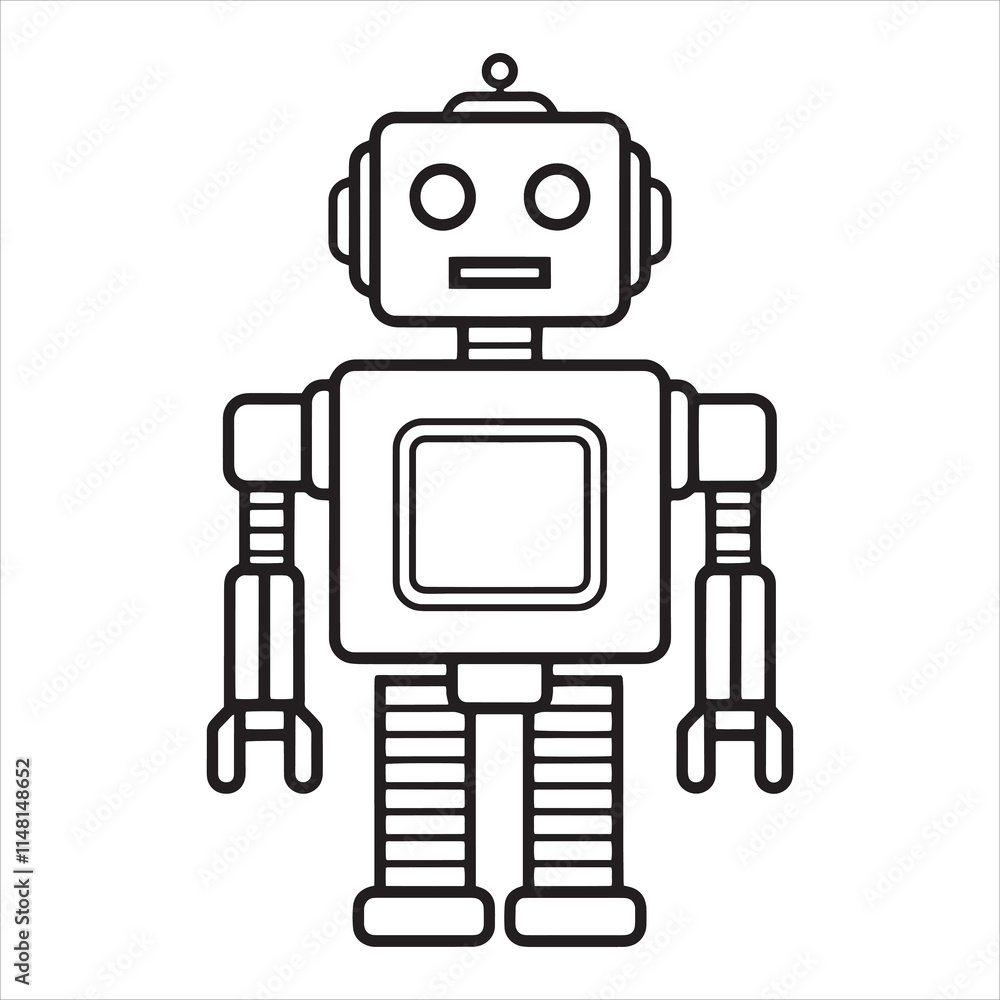 Fototapeta premium a cartoon of a robot