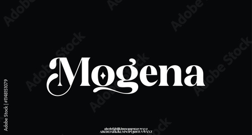 Modern Elegant minimalist alphabet display font vector. Luxury and tech logo typeface. 