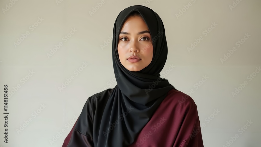 Portrait of Woman Wearing Hijab Portrait of Woman Wearing Hijab