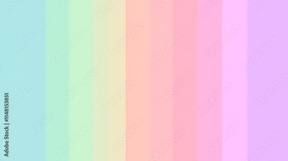 Fototapeta premium Pastel Rainbow Stripes Background, Soft Color Gradient Texture