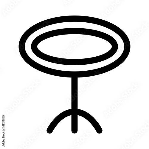 Desk oval icon