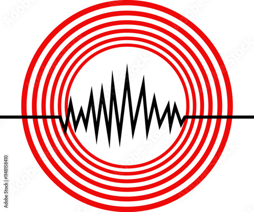 Earthquake Warning illustration vector element