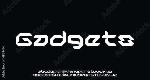 Modern Abstract technology space font and alphabet. techno effect fonts designs. Typography digital sci-fi concept. vector illustration
