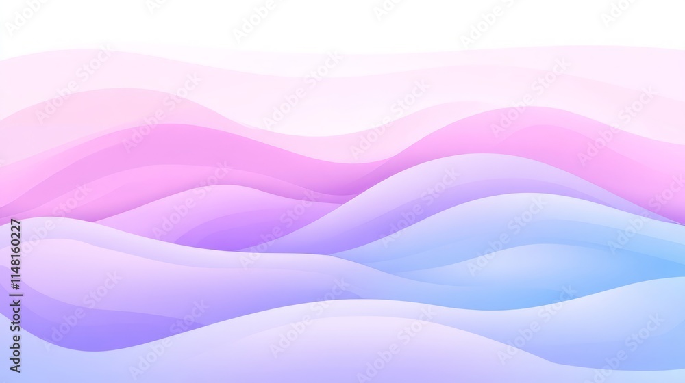 Obraz premium Pastel Wave Abstract Background Design Illustration