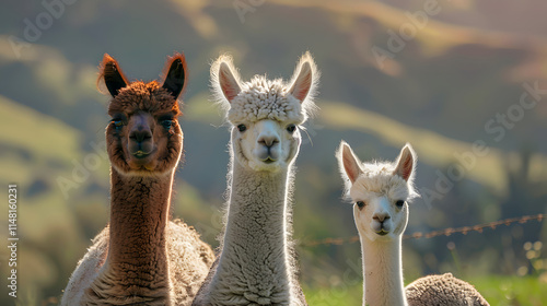 Wallpaper Mural Alpaca baby alpaca and llama in field Torontodigital.ca