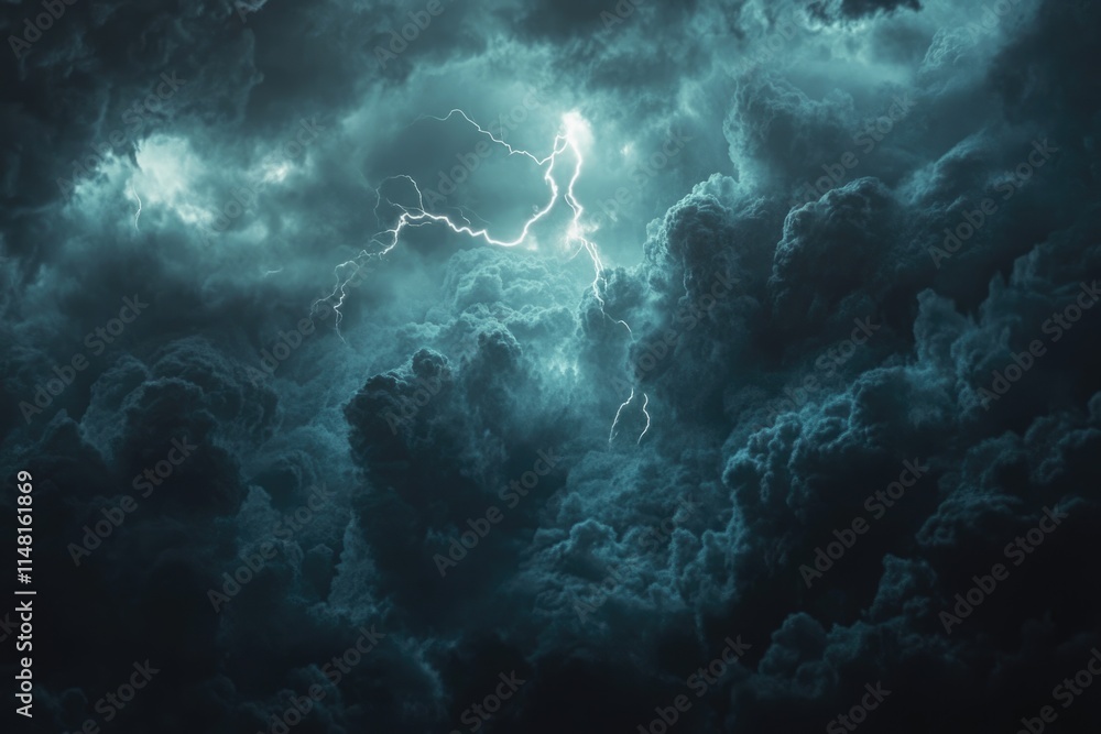 Dark storm clouds with lightning and thunder. Dark storm clouds with lightning and thunder.