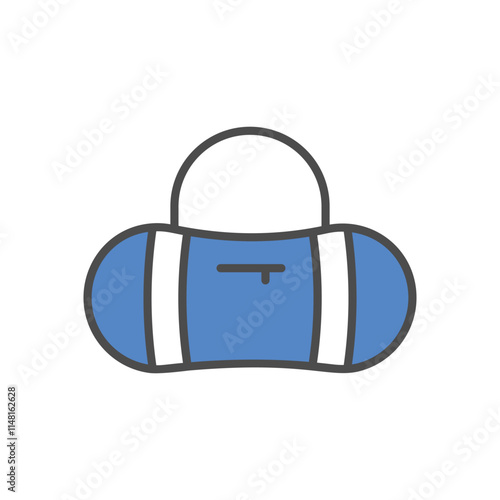 Duffle Bag vector icon stock illustration