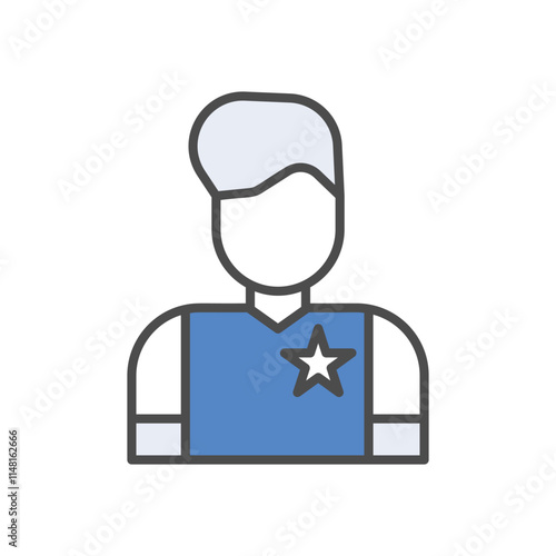 Athlete  vector icon stock illustration