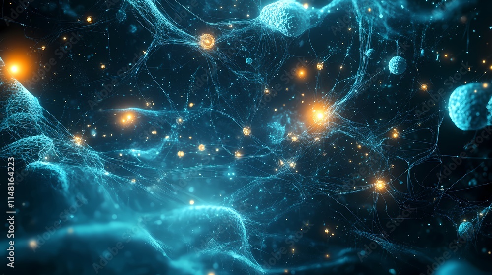 Mesmerizing Abstract Digital Background with Glowing Particles and Intricate Lines Depicting Connections in a Cosmic Network of Energy and Light Mesmerizing Abstract Digital Background with Glowing Particles and Intricate Lines Depicting Connections in a Cosmic Network of Energy and Light