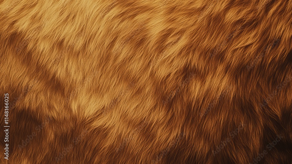 Fototapeta premium Rich Golden Brown Fur Texture Background Image