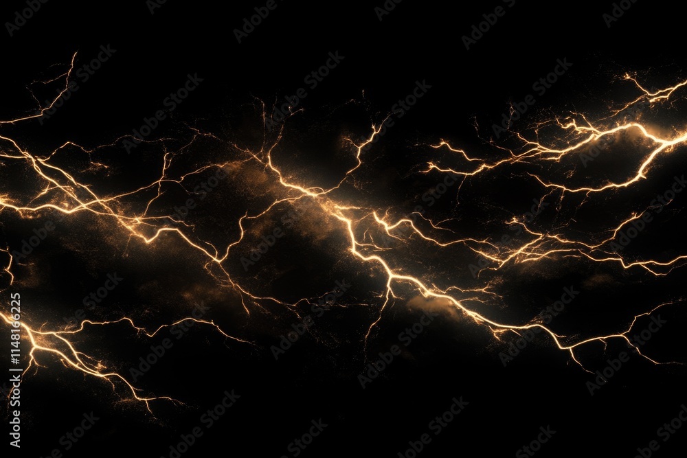Multiple lightning bolts in night sky composite photo. Multiple lightning bolts in night sky composite photo.