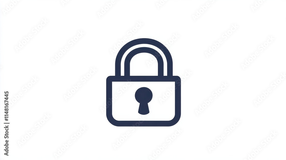 padlock icon. Element of cybersecurity icon for mobile concept and web apps. Glyph style padlock icon can be used for web and mobile on white background padlock icon. Element of cybersecurity icon for mobile concept and web apps. Glyph style padlock icon can be used for web and mobile on white background