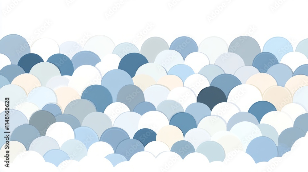 Serene Blue Circle Pattern Background Design Serene Blue Circle Pattern Background Design